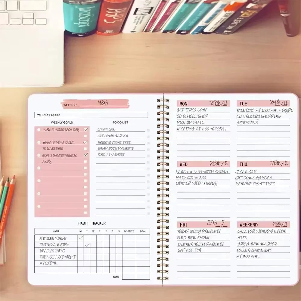 Stationery Office Weekly Planner Notebook